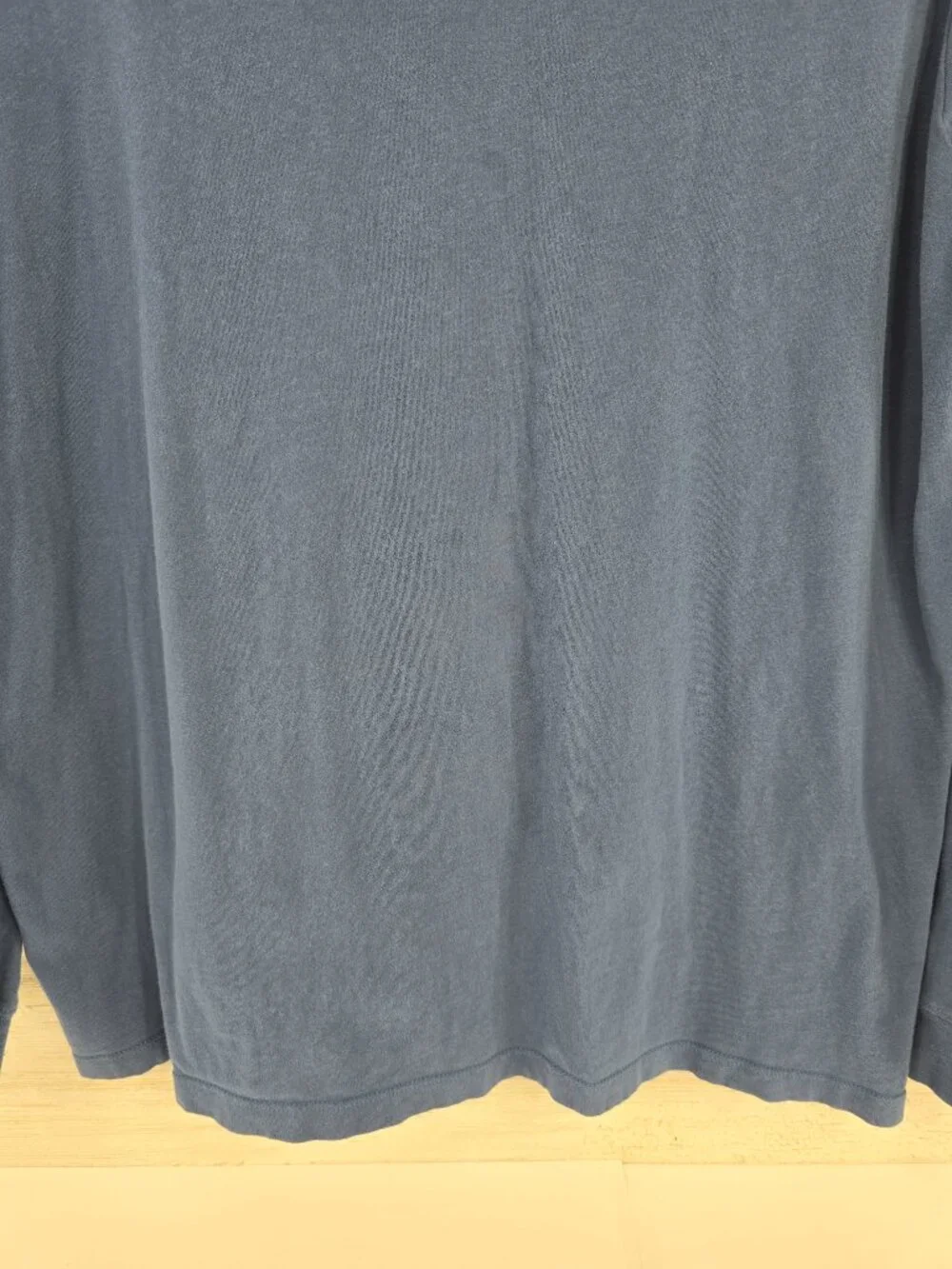 The North Face Blue long sleeve T-Shirt MEN'S SIZE LARGE COTTON -AS-IS- *STAINS*